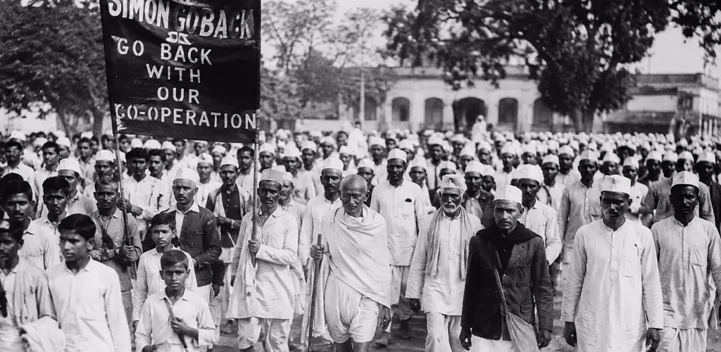 Non-cooperation movement protest led by Mahatma Gandhi