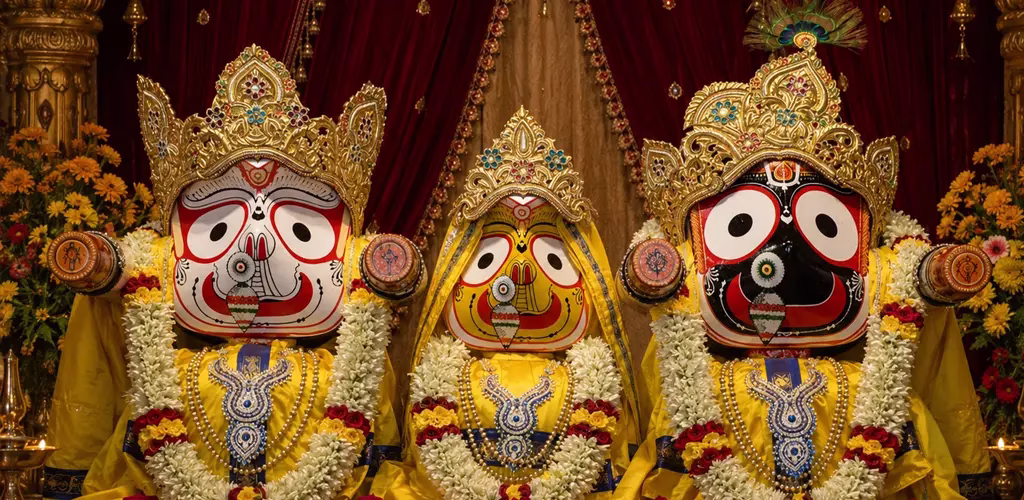 idols of Lord Jagannath, Balabhadra, and Subhadra