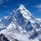snow covered mountain peaks