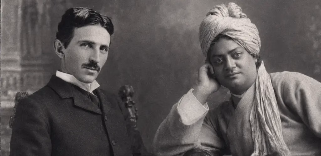 him with Nikola Tesla