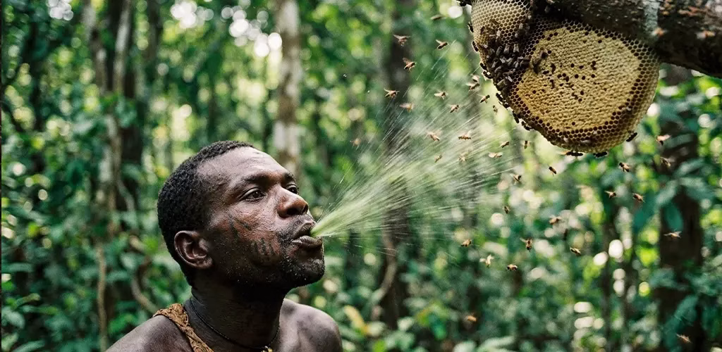 Blowing the juice