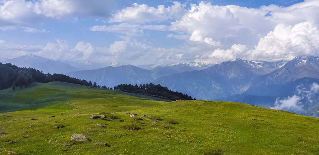 the alpine meadow of Dayara Bugyal, Uttarakhand