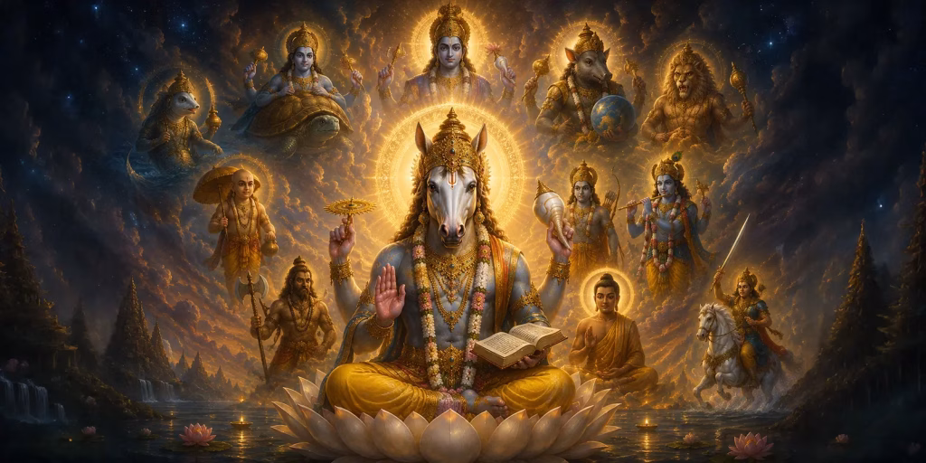 Lord Hayagriva, the horse-headed form of Lord Vishnu