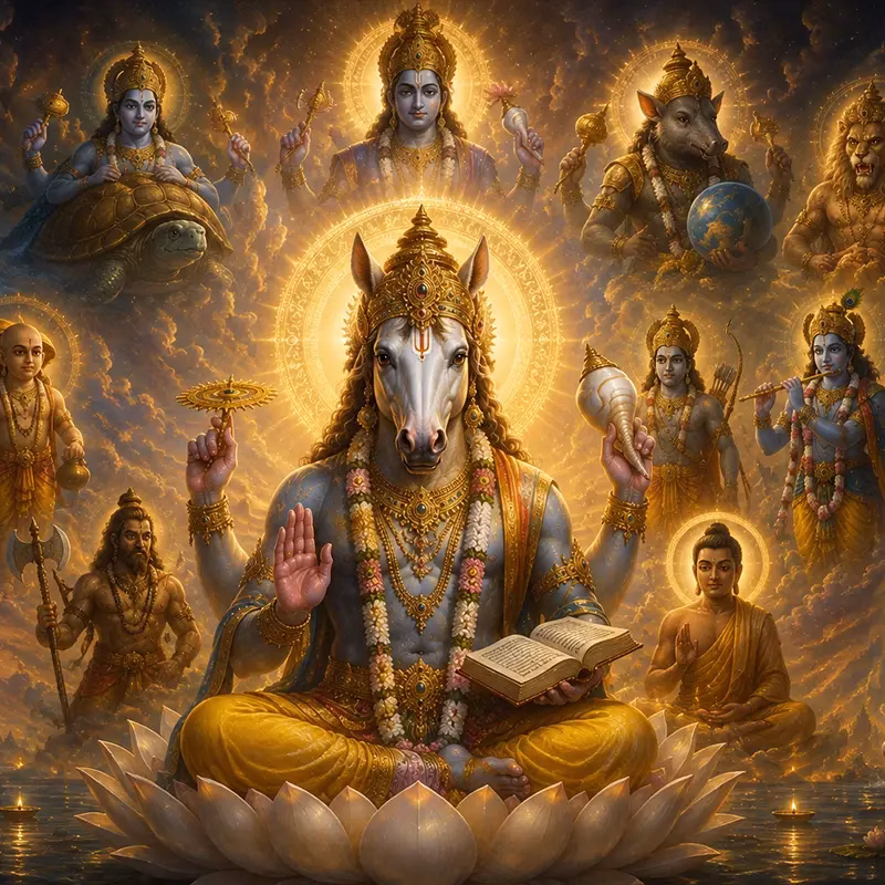 Lord Hayagriva, the horse-headed form of Lord Vishnu