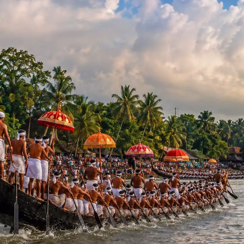 Snake boat race of Kerala during Onam