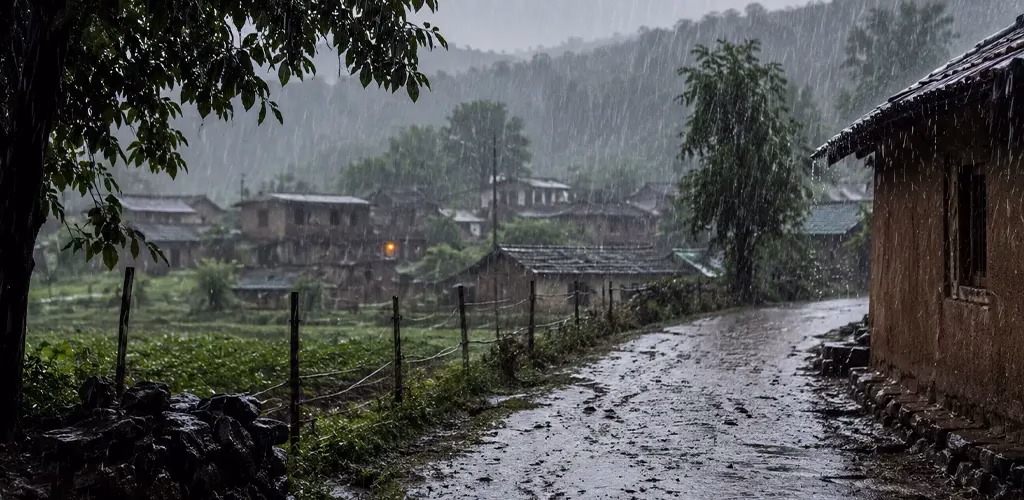 a sight of monsoon rain