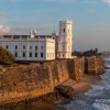 Fort St George standing beside the Bay of Bengal coastline
