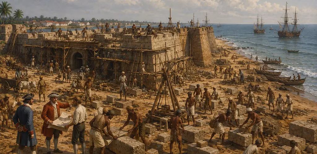 construction of Fort St George along the Madraspatnam coastline