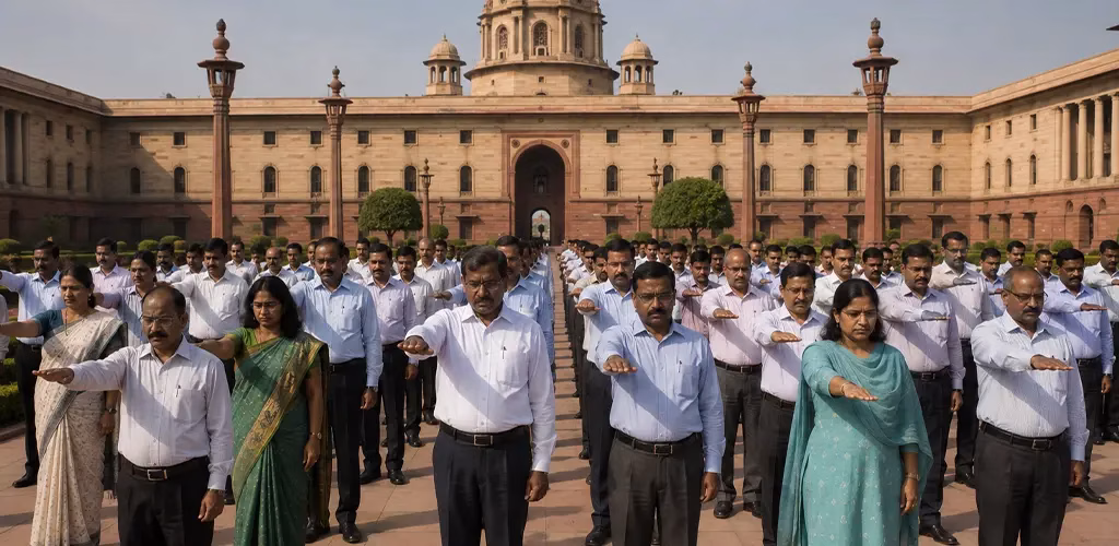 Government officials taking the Sadbhavana pledge