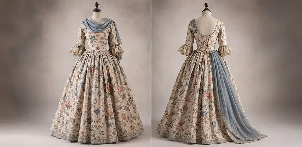 A royal dress made out of Chintz
