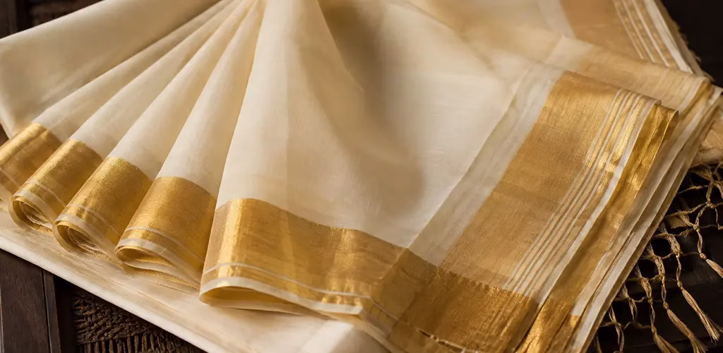 Kerala Kasavu saree