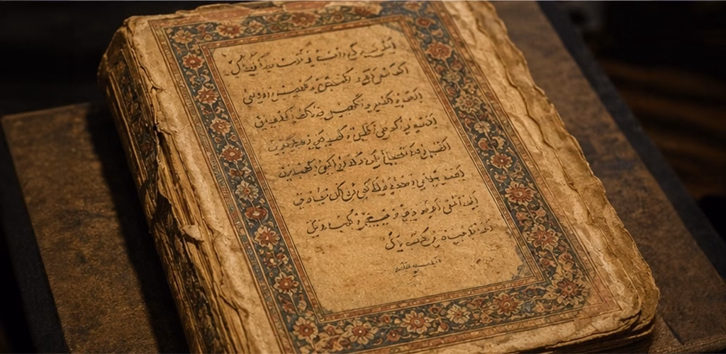 An old illustration/manuscript representation of the Qissa-i Sanjan and the early Parsi settlement