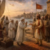 The legendary meeting between the Parsi refugees and King Jadi Rana