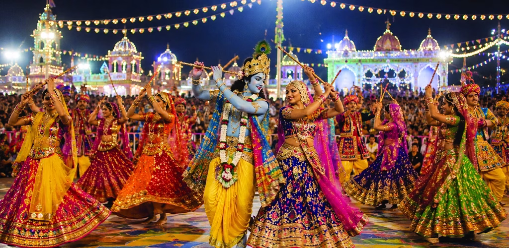 A present-day Raas Leela performance